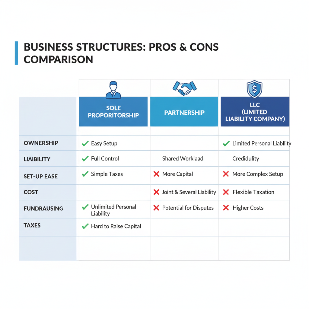 Business Structure Comparison Table 1